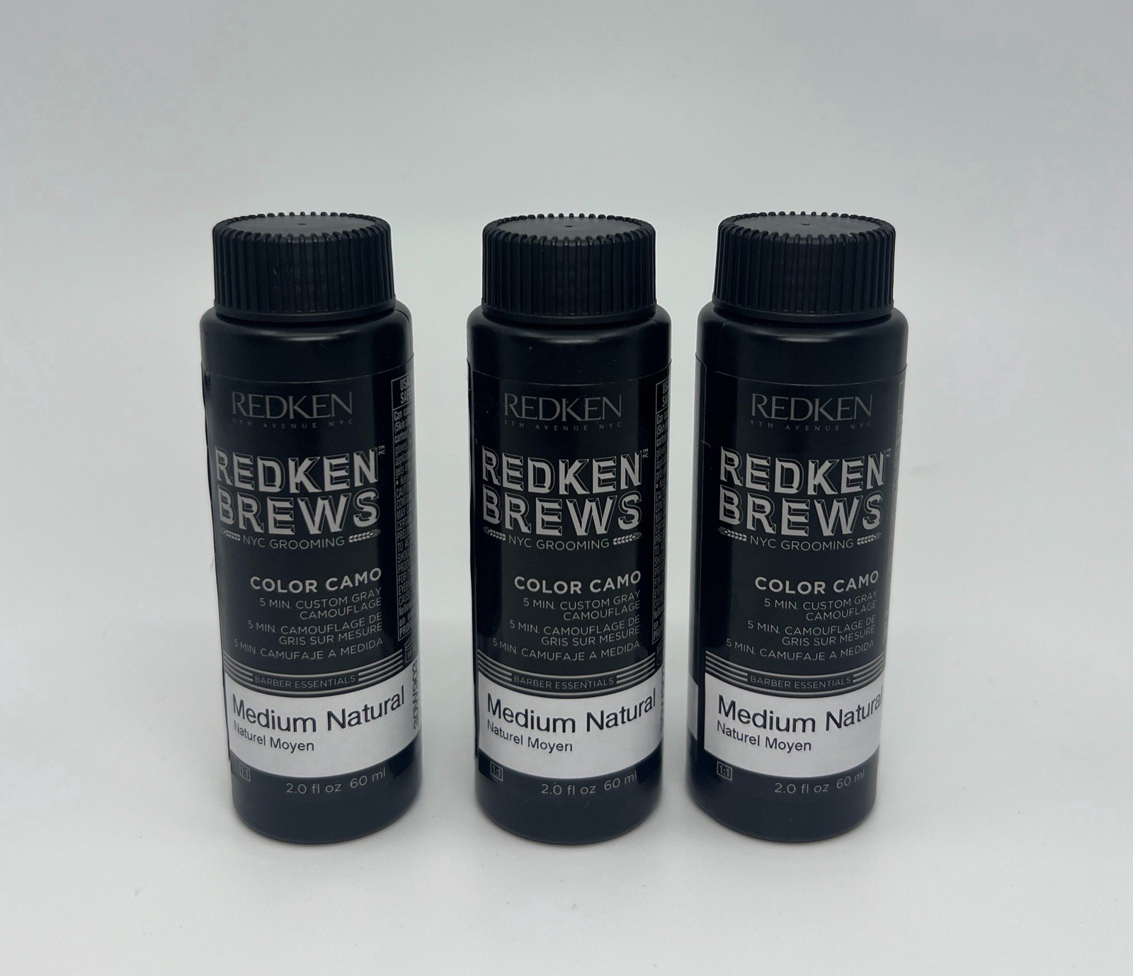 Redken Brews Color Camo Medium Natural 2 Oz x 3