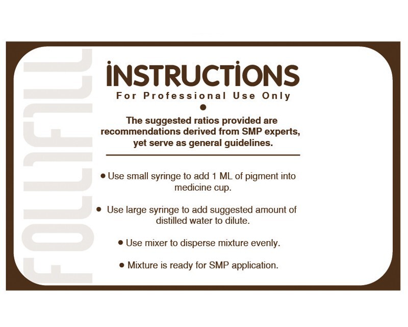 FOLLIFILL SMP Scalp MicroPigments Kits Set (Brown) + 20 Cartridge Needles