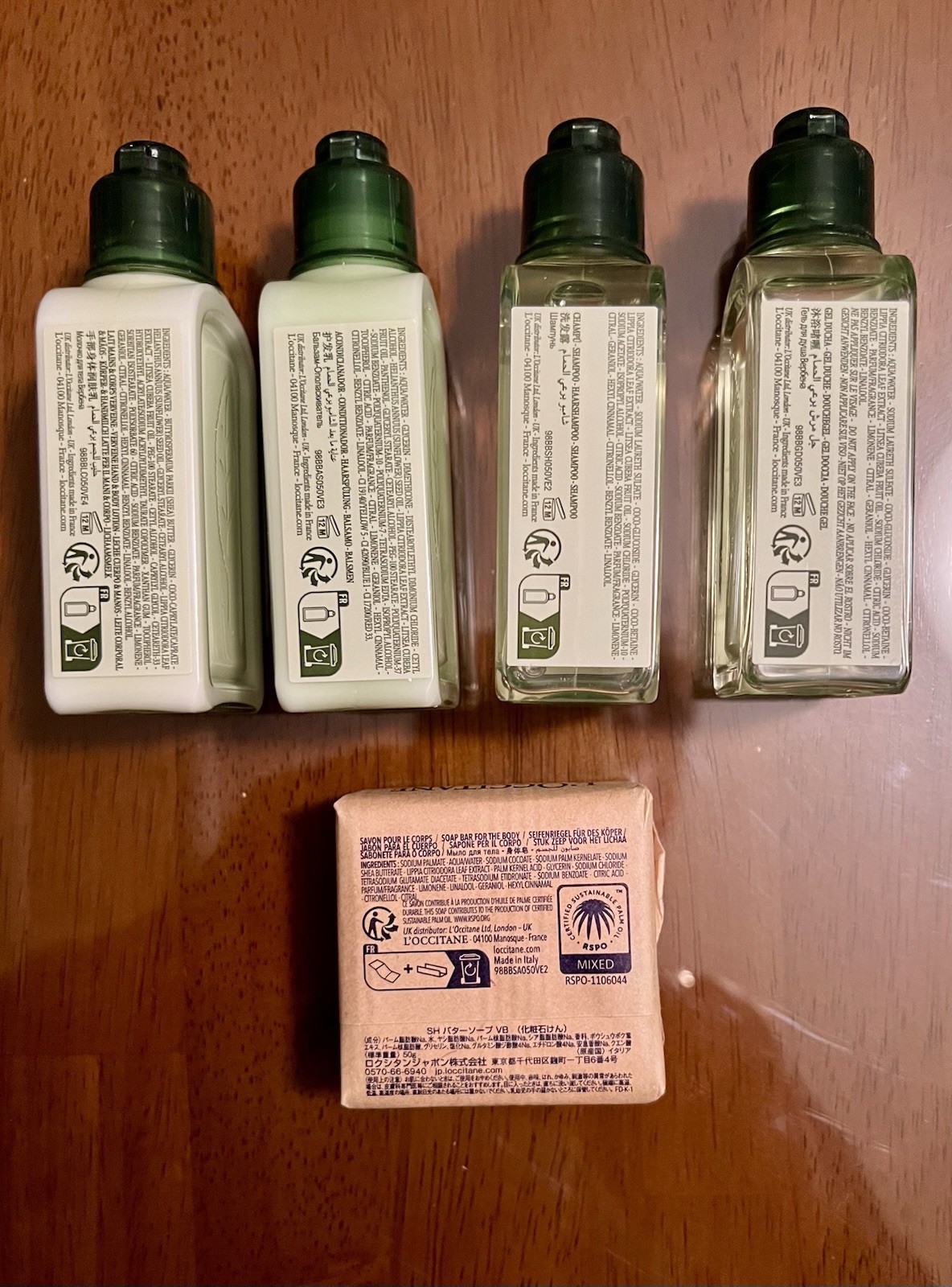 L’Occitane en Provence Verbena Travel Set or Hotel Collection