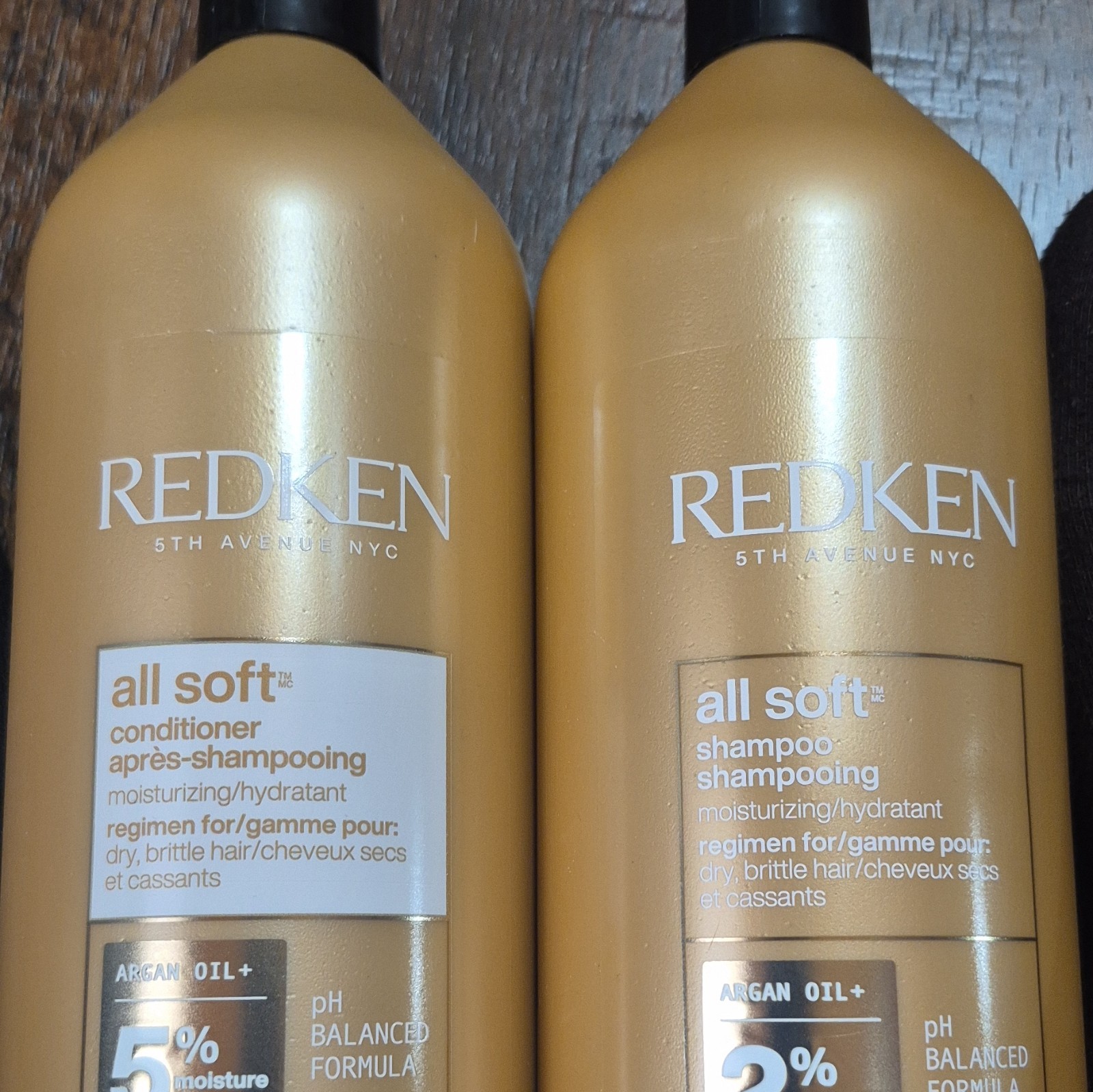 Redken All Soft Shampoo & Conditioner Set 33.8 fl oz Argan Oil pH Balanced
