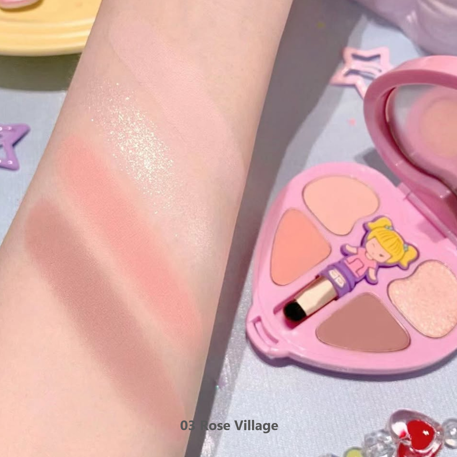 DASIQUE X Polly Pocket Little Shadow Palette 3.9~4.4g Limited K-Beauty
