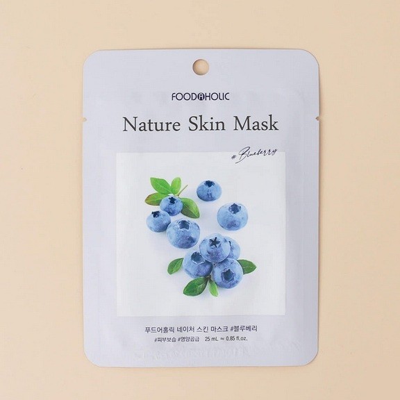 FOOD A HOLIC Nature Skin Mask Pack 23ml Blueberry 10EA Korean Seller