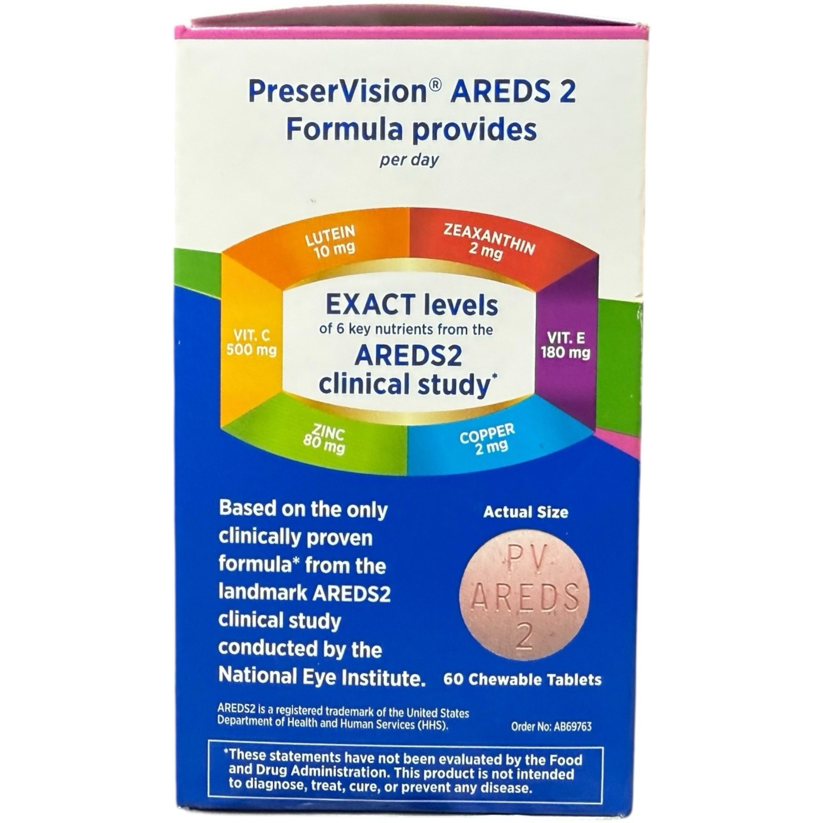 (3) PreserVision AREDS 2 Formula Eye Vitamin, 60 Chewables. Mixed Berry 08/2026+