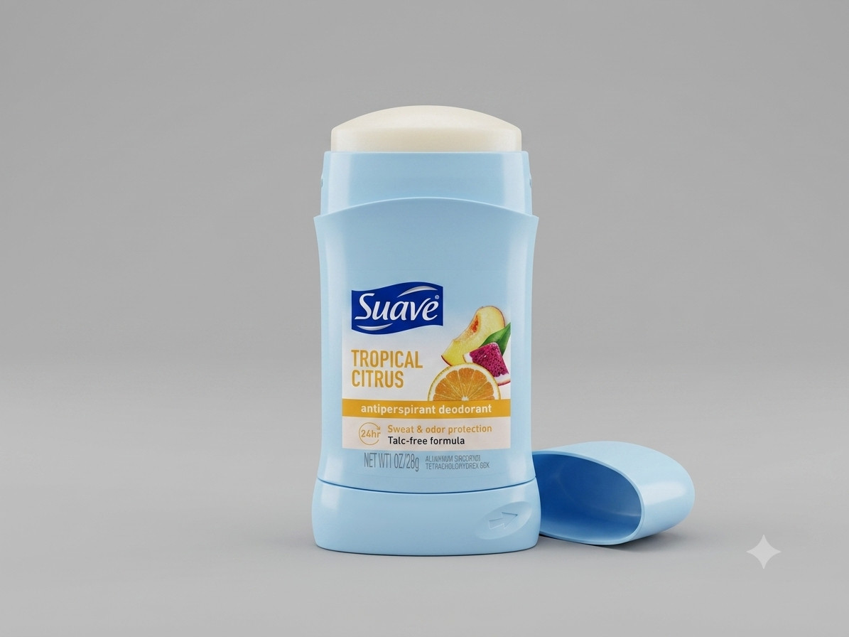 Suave Tropical Citrus Talc-Free 24-Hour Antiperspirant Deodorant 1oz 2 Pack