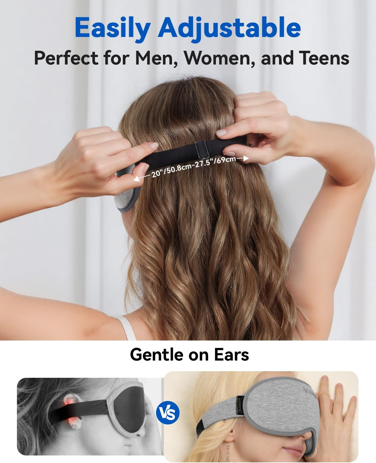 Weighted Eye Mask for Sleeping – 3D Blackout Sleep Mask for Women Men, Zero Eye