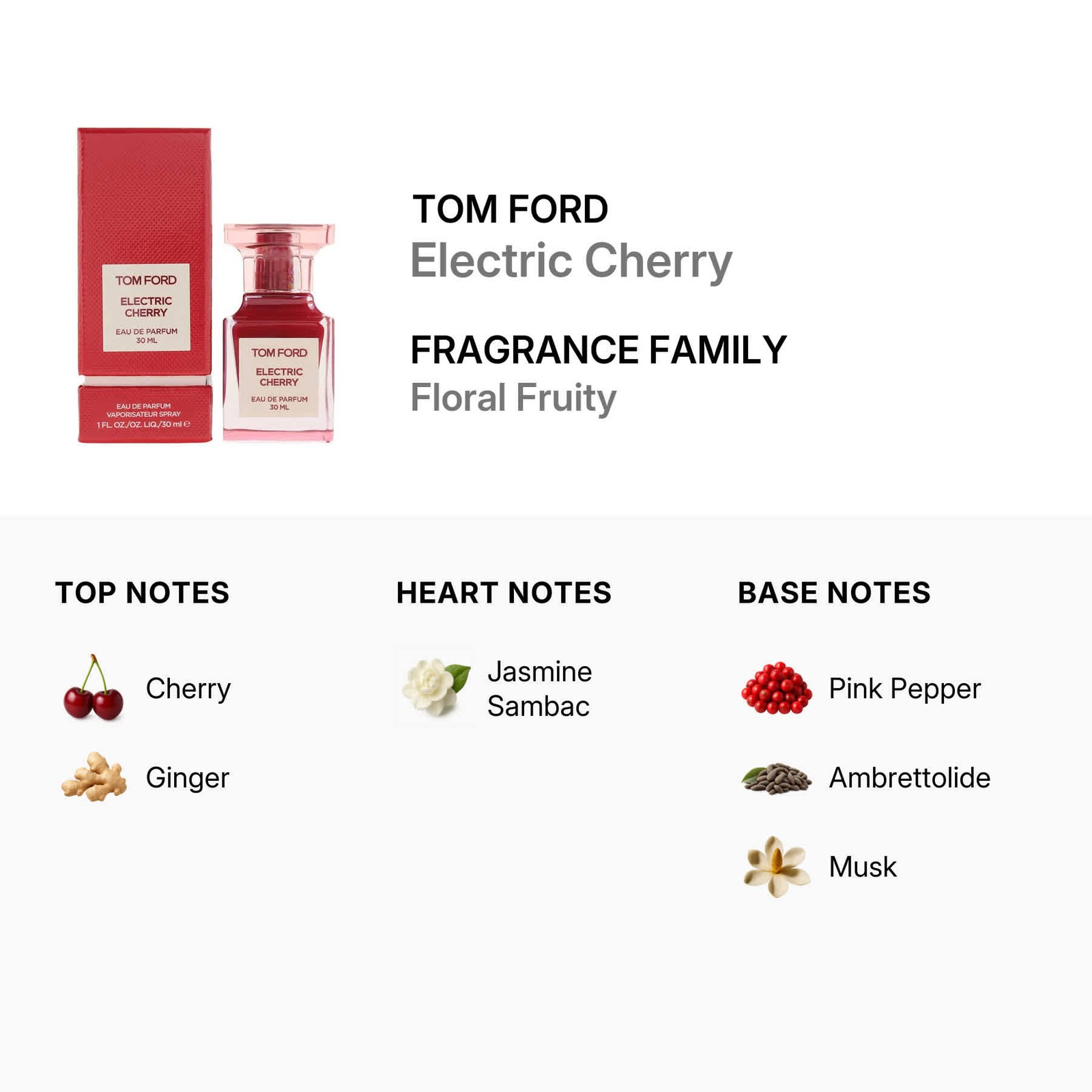 Tom Ford Electric Cherry EDP 1.0 oz Private Blend 888066143127