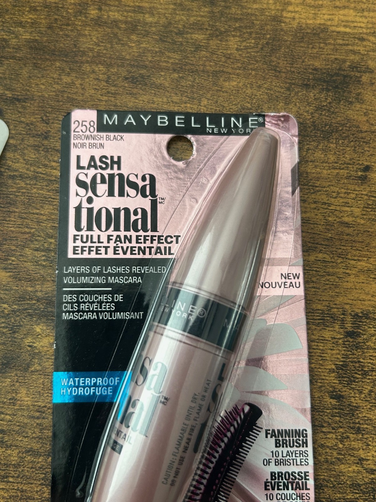 Maybelline Lash Sensational Mascara Waterproof 258 Brownish Black 3 Pack