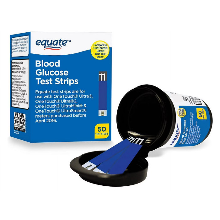 (2 pack) Equate Blood Glucose Test Strips, 50 Count