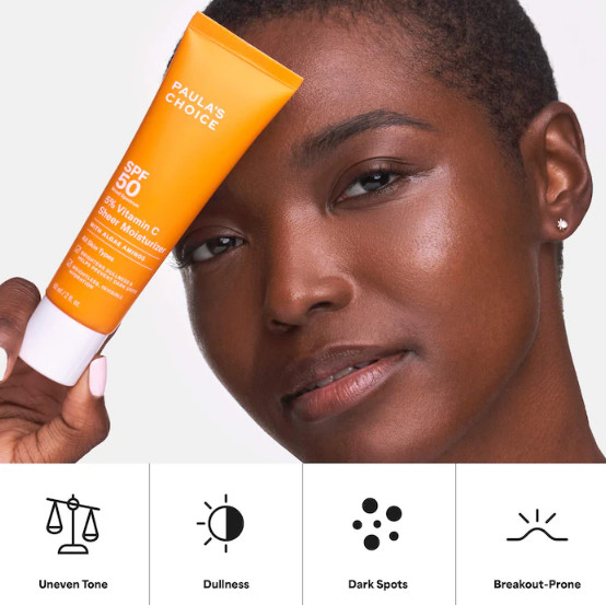 NIB 100% Authentic Paula’s Choice 5% Vitamin C Facial Moisturizer SPF 50, 2 oz
