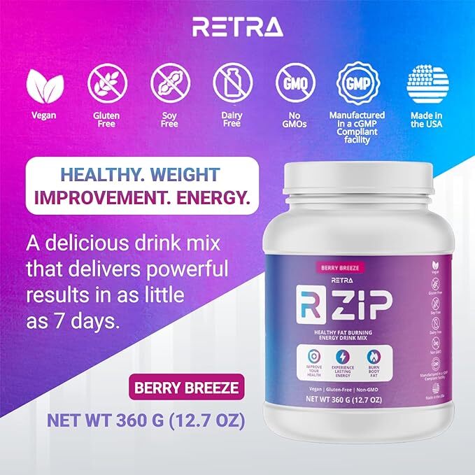 Rzip drink fat burning energy Berry Breeze Flavor