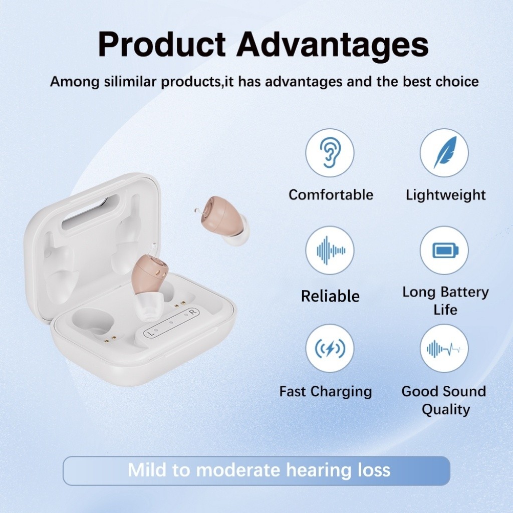 JINGHAO Hearing aids FOR Elderly hearing loss, ITE Amplifier US LOCAL