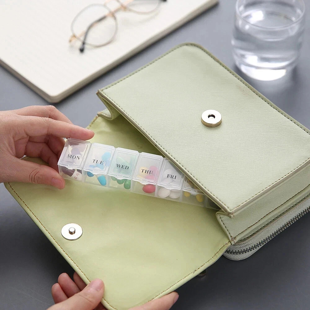 7 DAY PILL BOX MEDICINE TABLET DISPENSER ORGANISER STORAGE CASE WEEKLY US