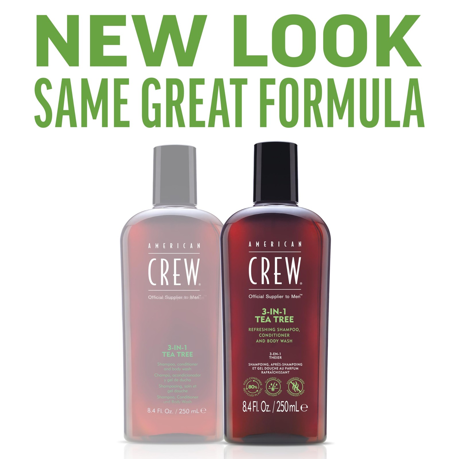 American Crew Shampoo, Conditioner & Body Wash 15.2 Fl Oz (Pack of 1), BLACK