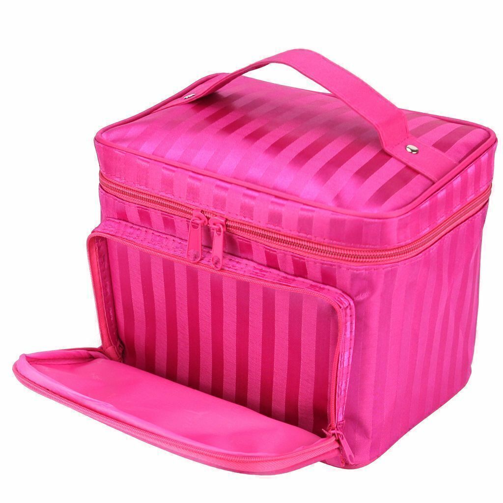 Professional Large Cosmetic Case Makeup Bag Storage Handle Organizer Travel Kit