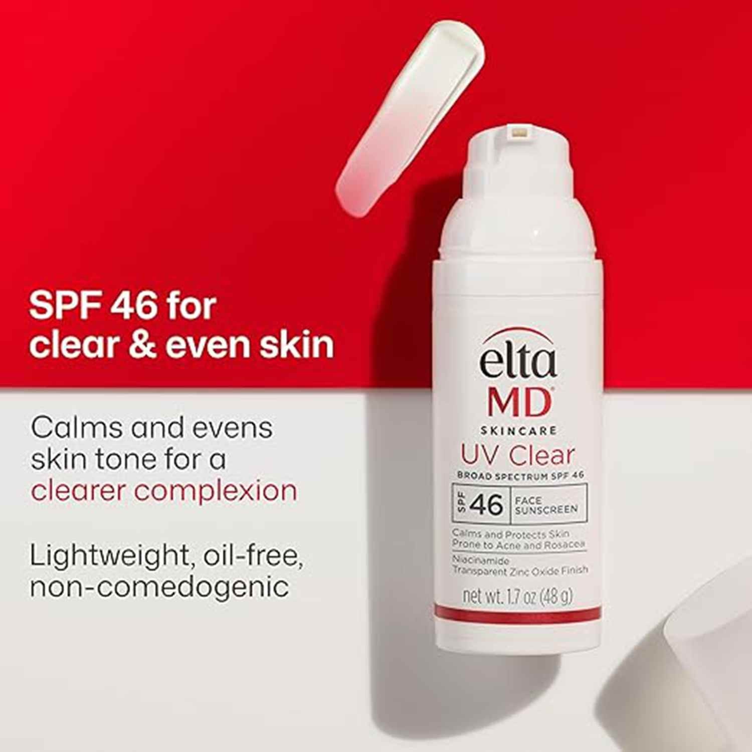 2 PACK UV Clear NON TINTED SPF 46 FACIAL SUNSCREEN 1.7 OZ EXP 03/27 NEW IN BOX