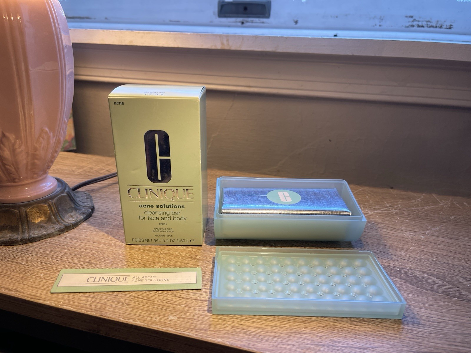 Clinique Acne Solutions Cleansing Bar Soap For Face and Body Full Size 5.2 oz
