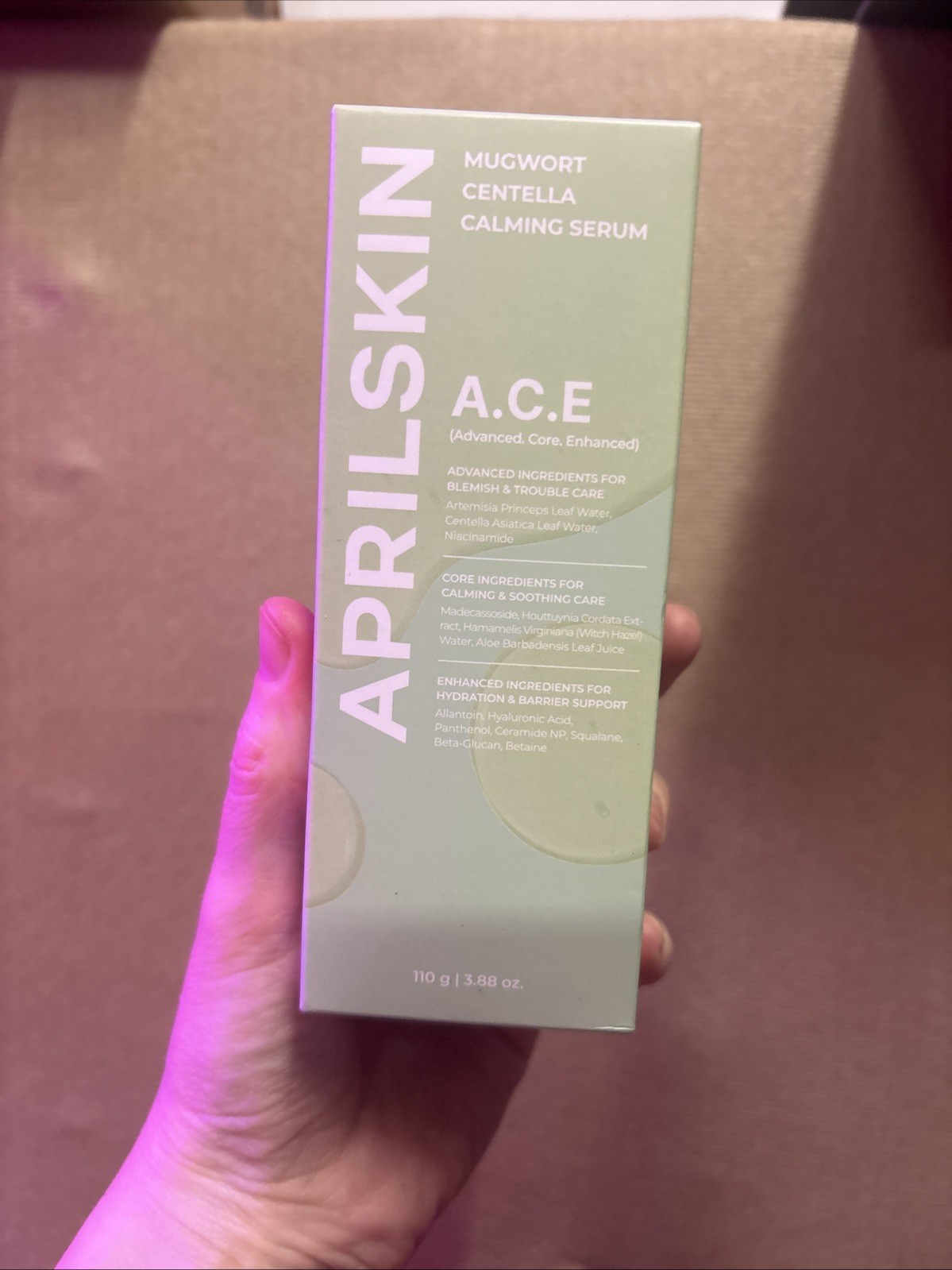 April Skin Mugwort Centella Calming Serum 3.88oz New Exp 10/2028