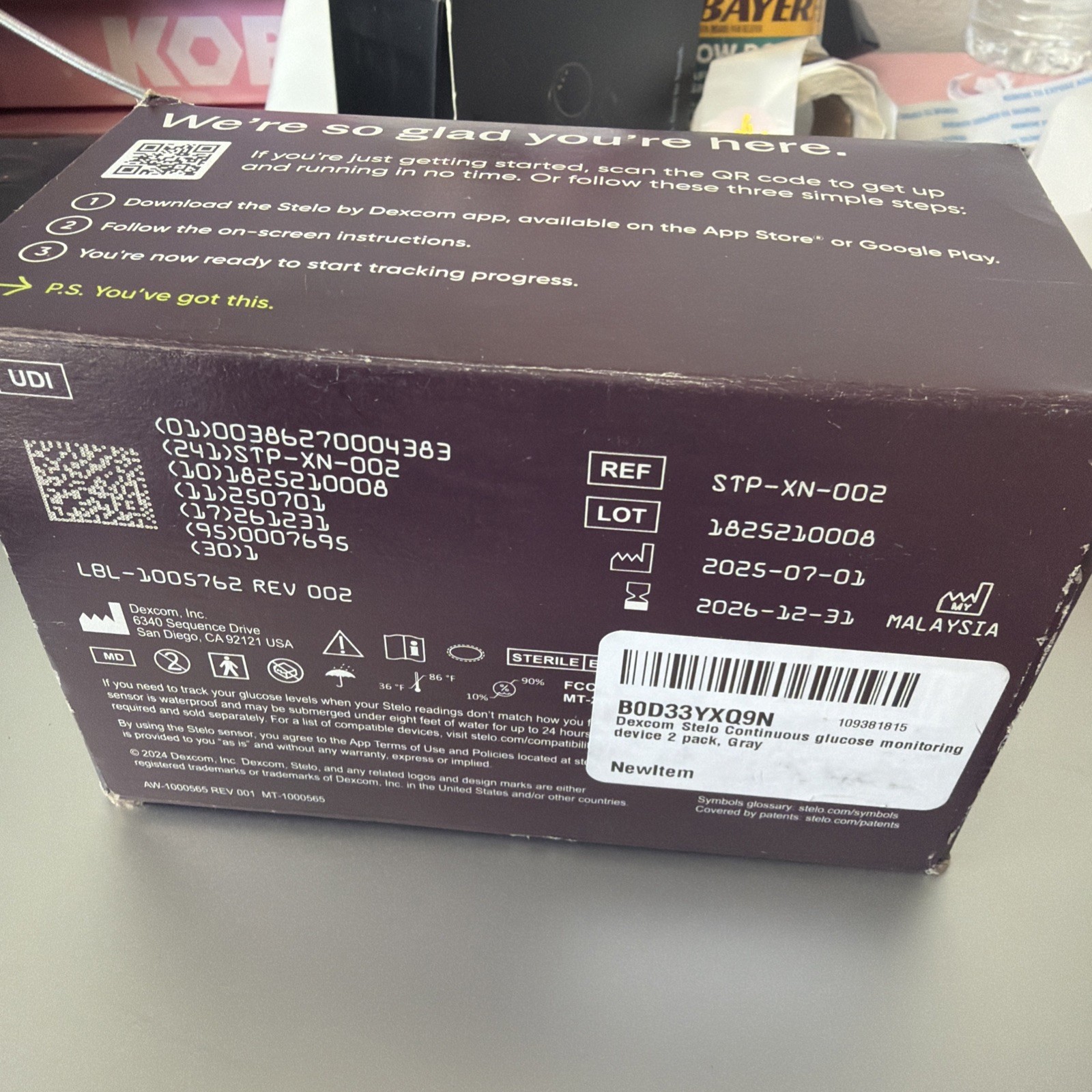 Stelo Glucose Biosensor Kit 2pack By Dexcom Diabetes Brand New – Freeshipping