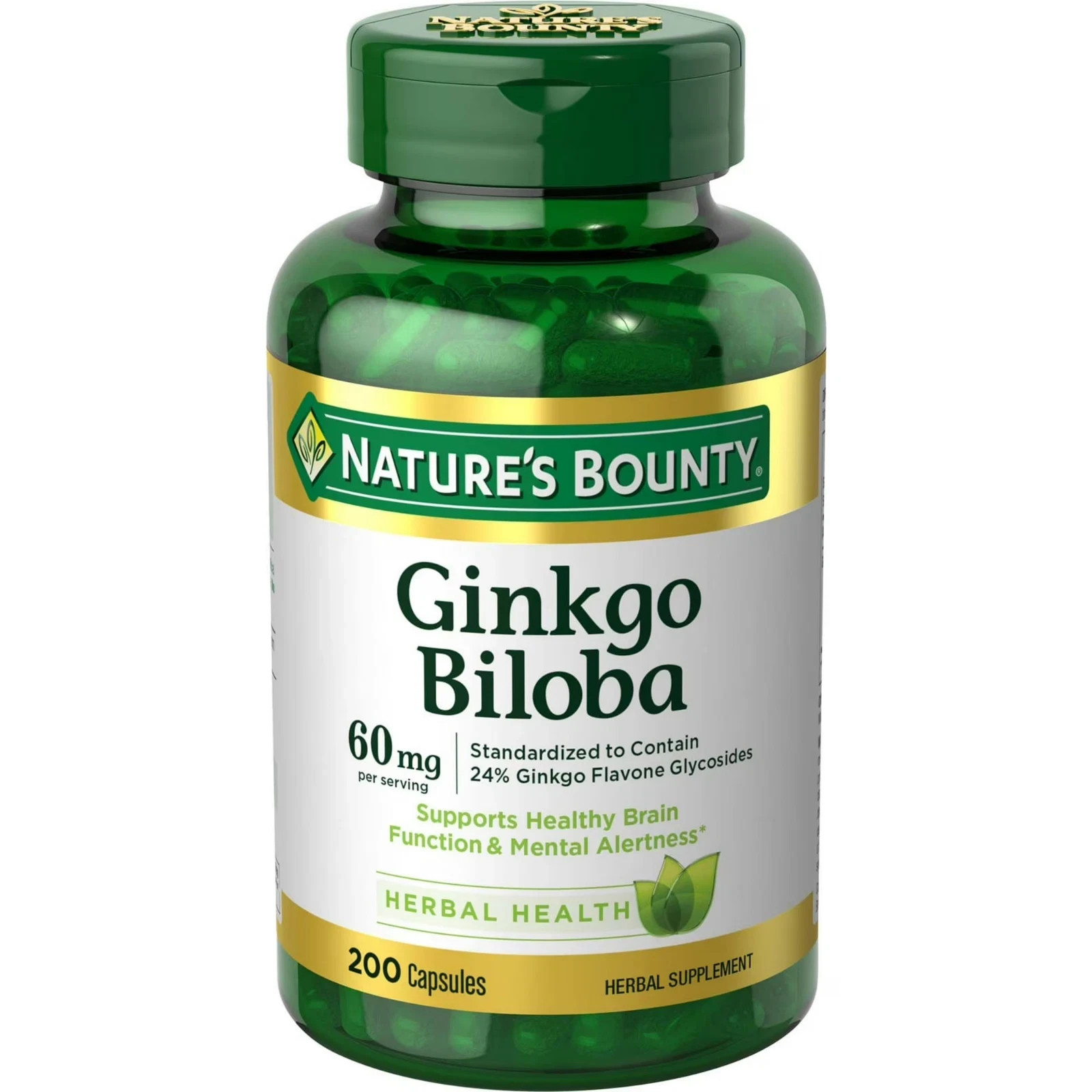 Natures Bounty Ginkgo Biloba 60 Mg 200 Capsules 17243