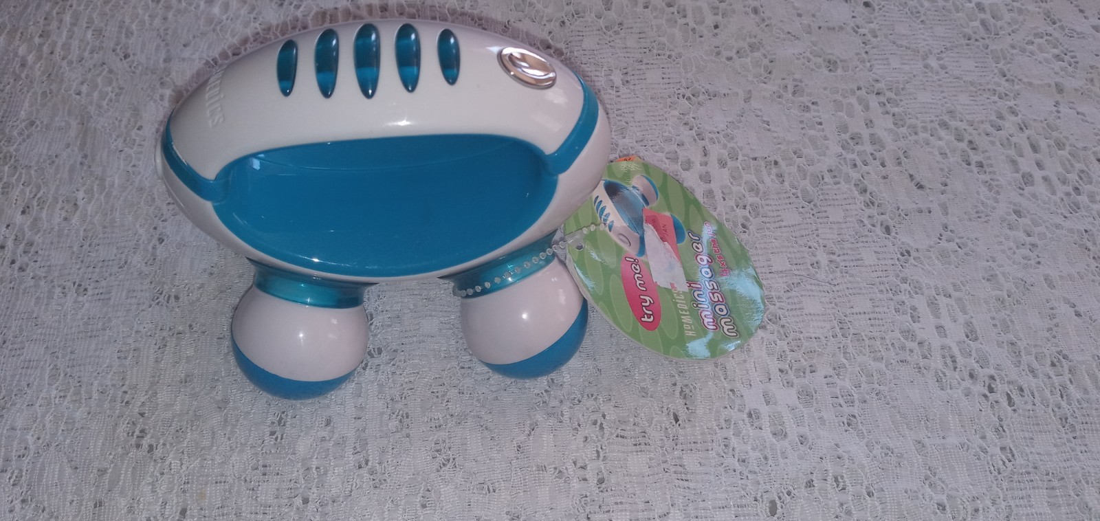 HOMEDICS QUATRO MINI HANDHELD MASSAGER – BLUE Battery Operated