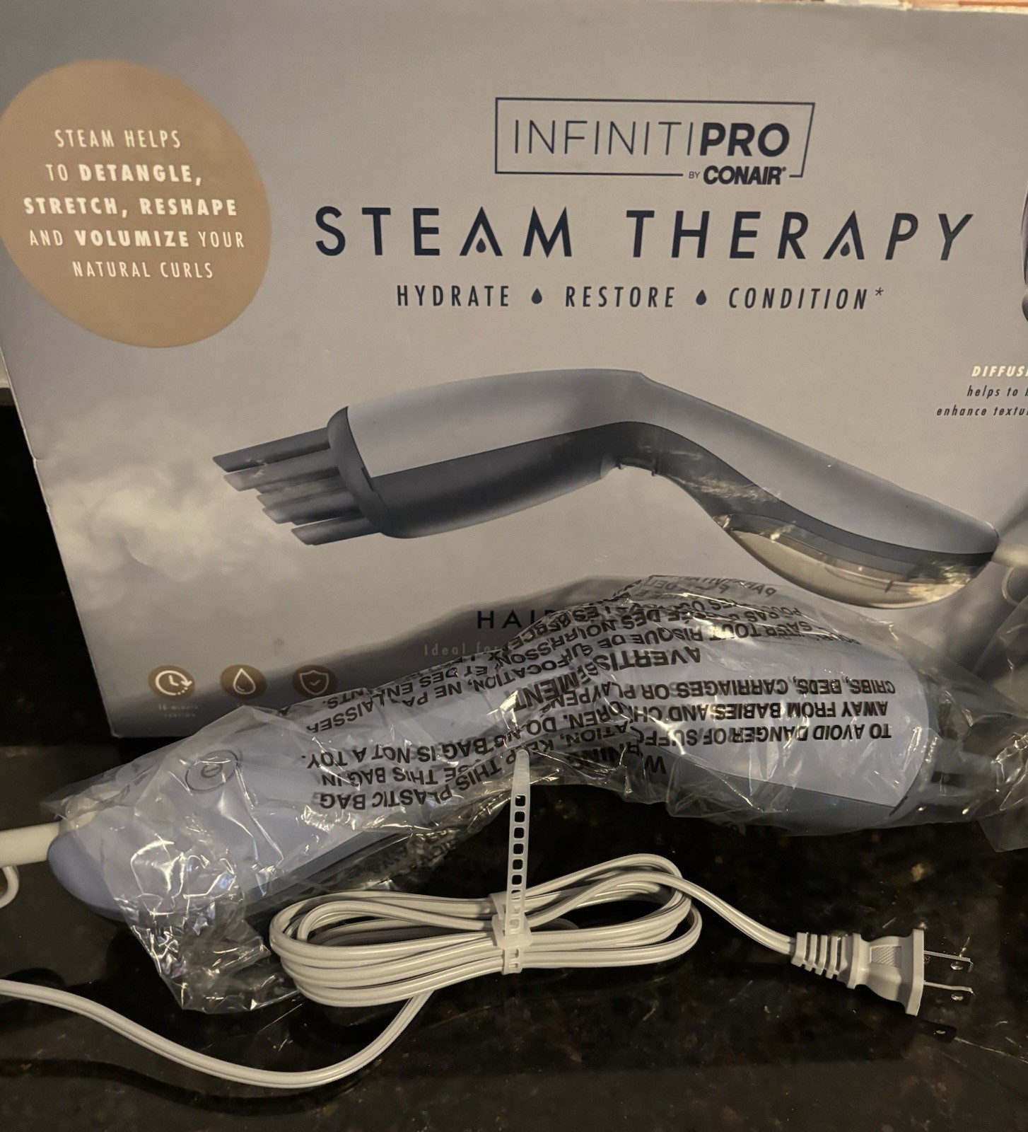 Infiniti pro Steam Therapy Hair steamer BNIB CONAIR – NEW