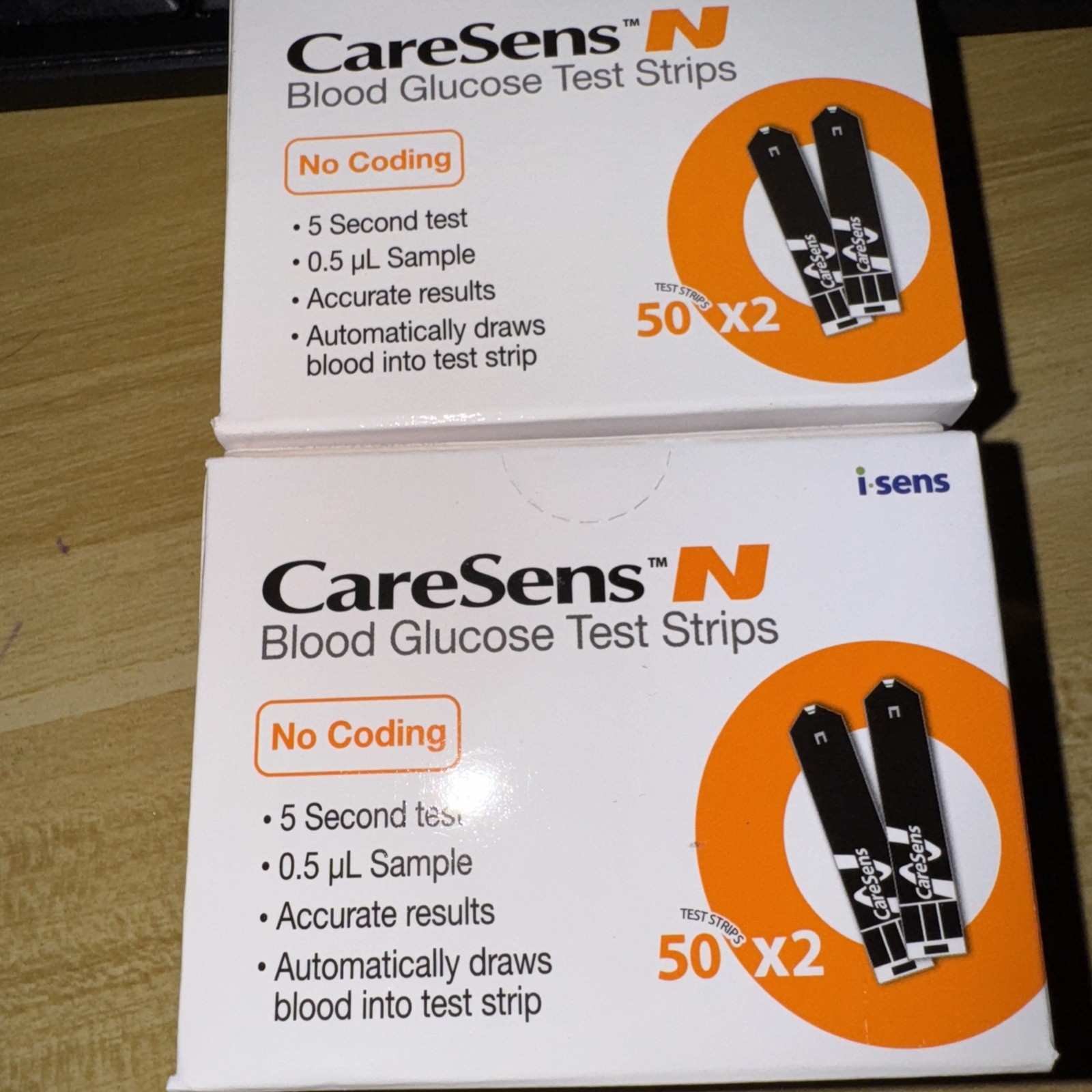 CareSens N Blood Glucose 100 X2TEST STRIPS LONG EXPIRY- 200 Strips