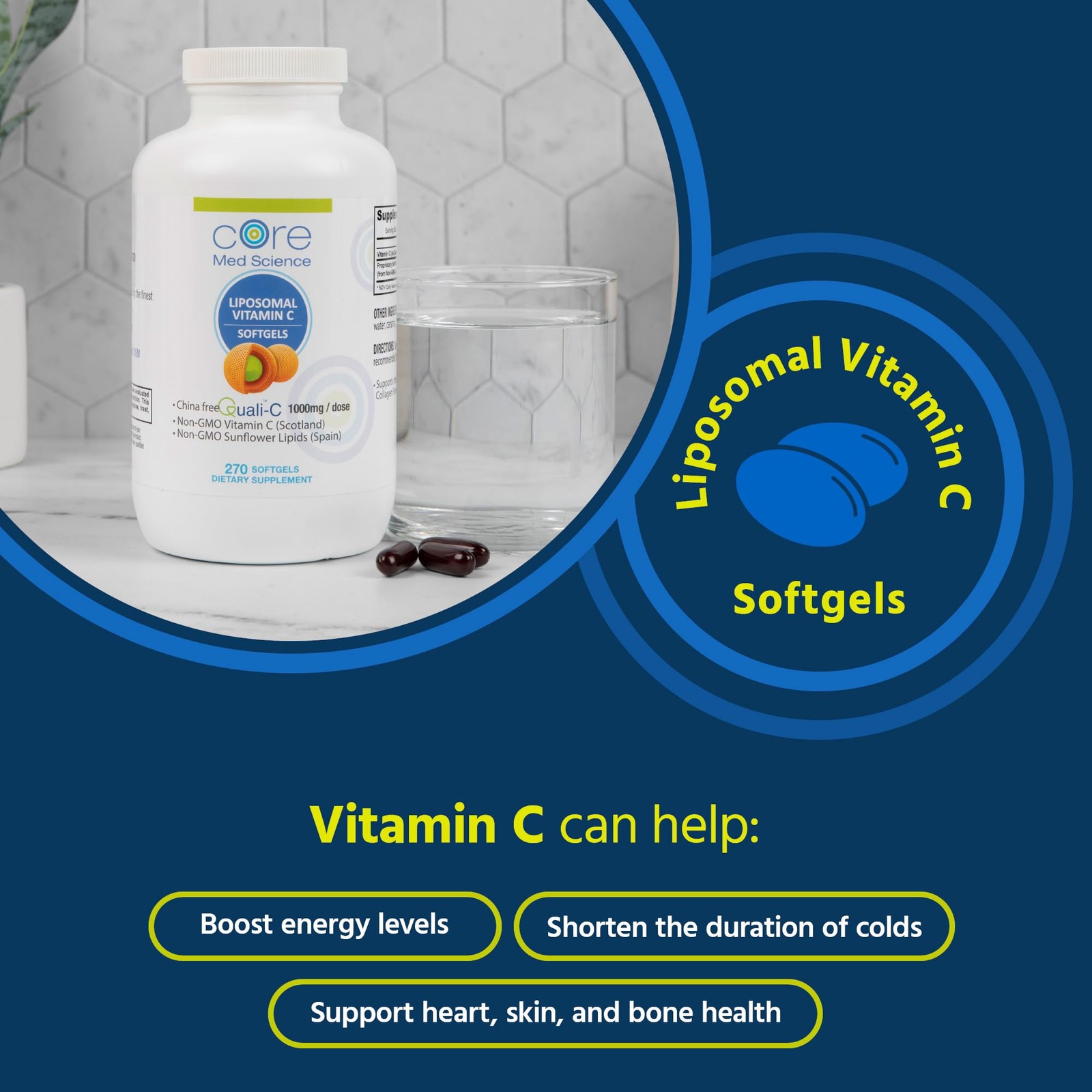 Core Med Science Supplement Bundle – Liposomal Glutathione & Vitamin C 1000mg