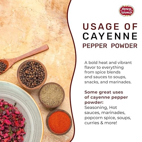 Spicy World Hot Cayenne Pepper Powder Bulk 5 LBS Jar – Red Ground Pepper