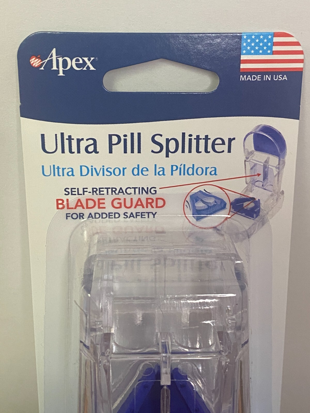 Apex Ultra Pill Cutter – Pill Splitter Self-Retracting Blade Guard – Lot of 4