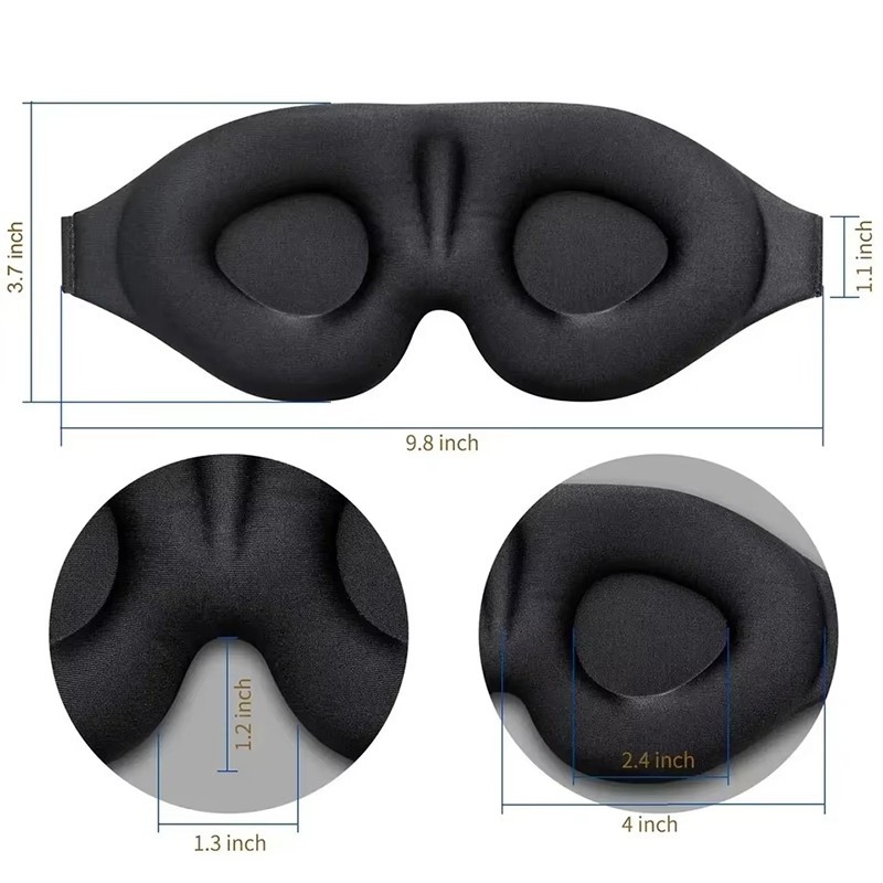MZOO Luxury Sleep Eye Mask for Side Sleeper Men Women, Zero Eye Pressure 3D Mask