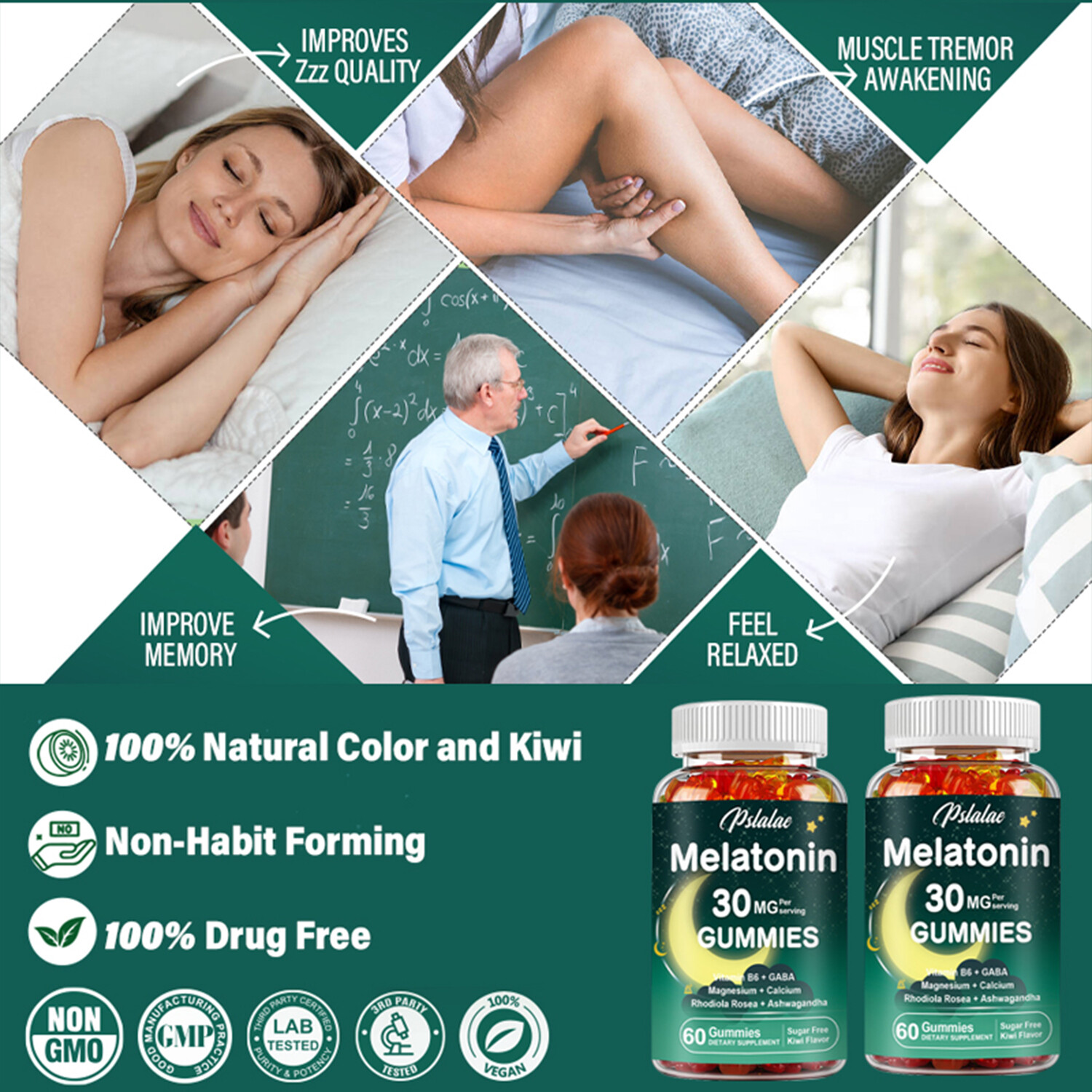 Melatonin 30mg – Regulate Sleep Cycle,Relieve Stress & Anxiety- with Ashwagandha