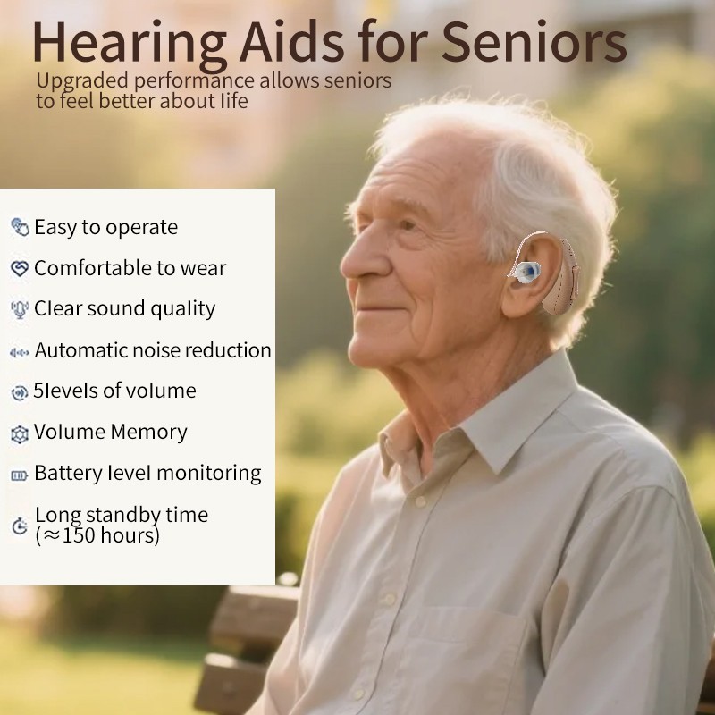 Bluetooth Hearing Aids with Phone Call & Music Streaming APP Control For Adults