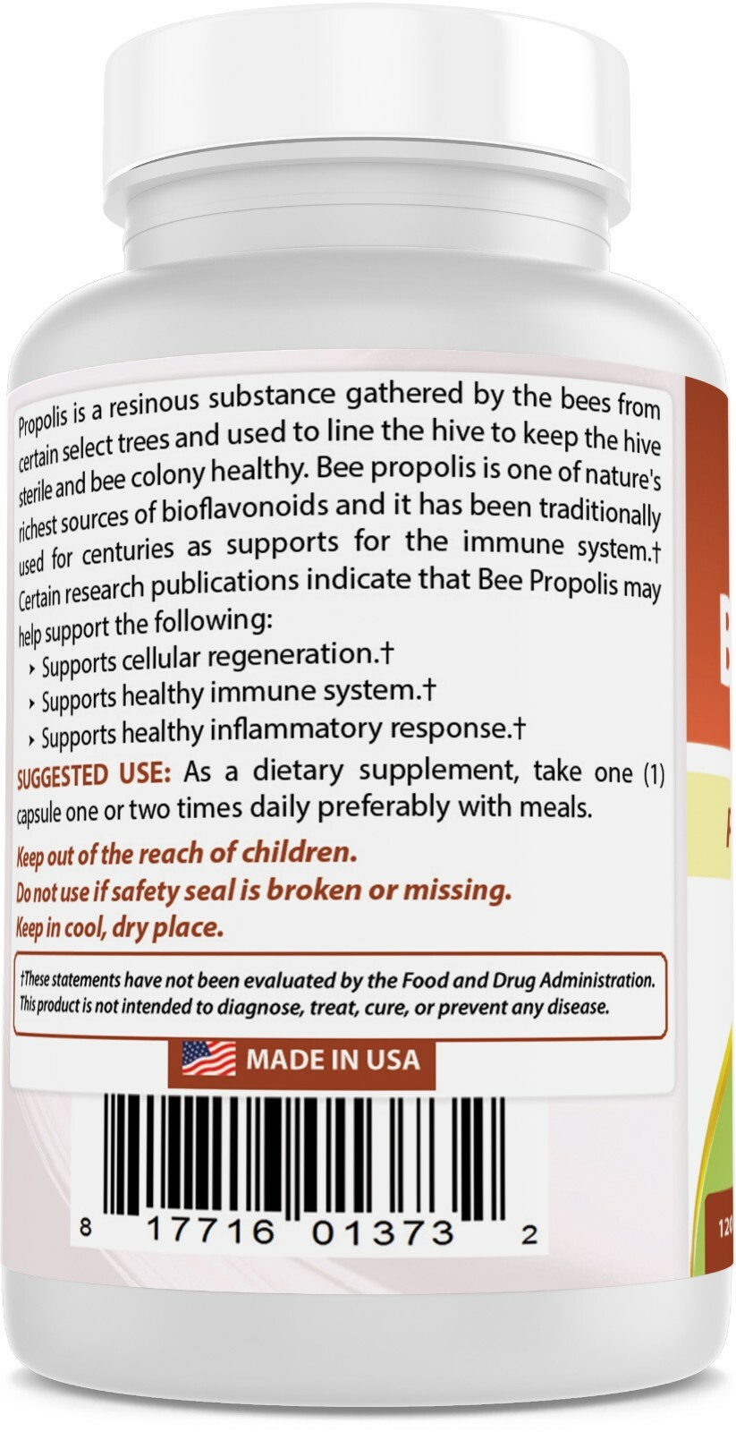 3 Pack Best Naturals Bee Propolis 500 mg 120 Capsules