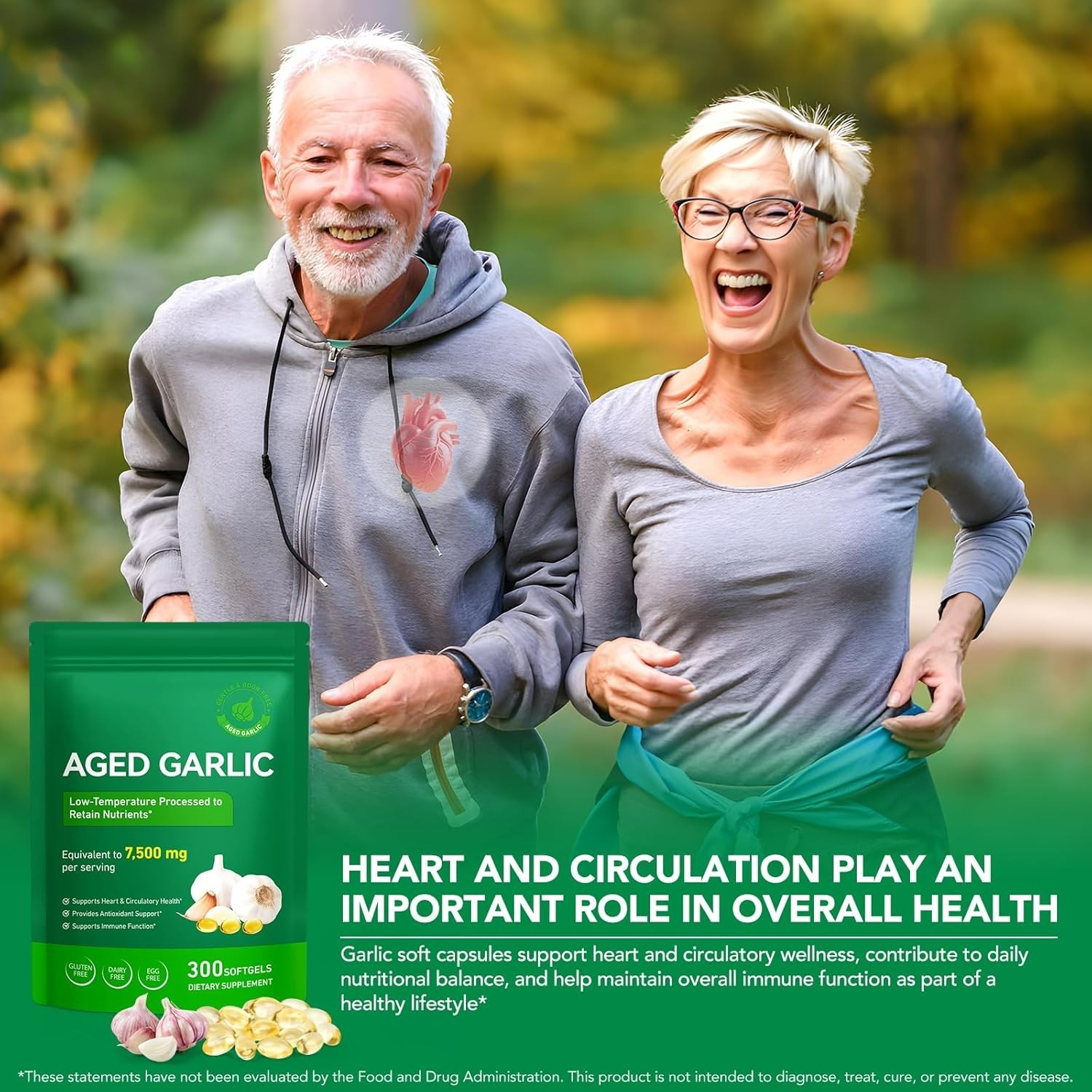 High-Potency Aged Garlic Extract Softgels – 300 Count for Heart Health
