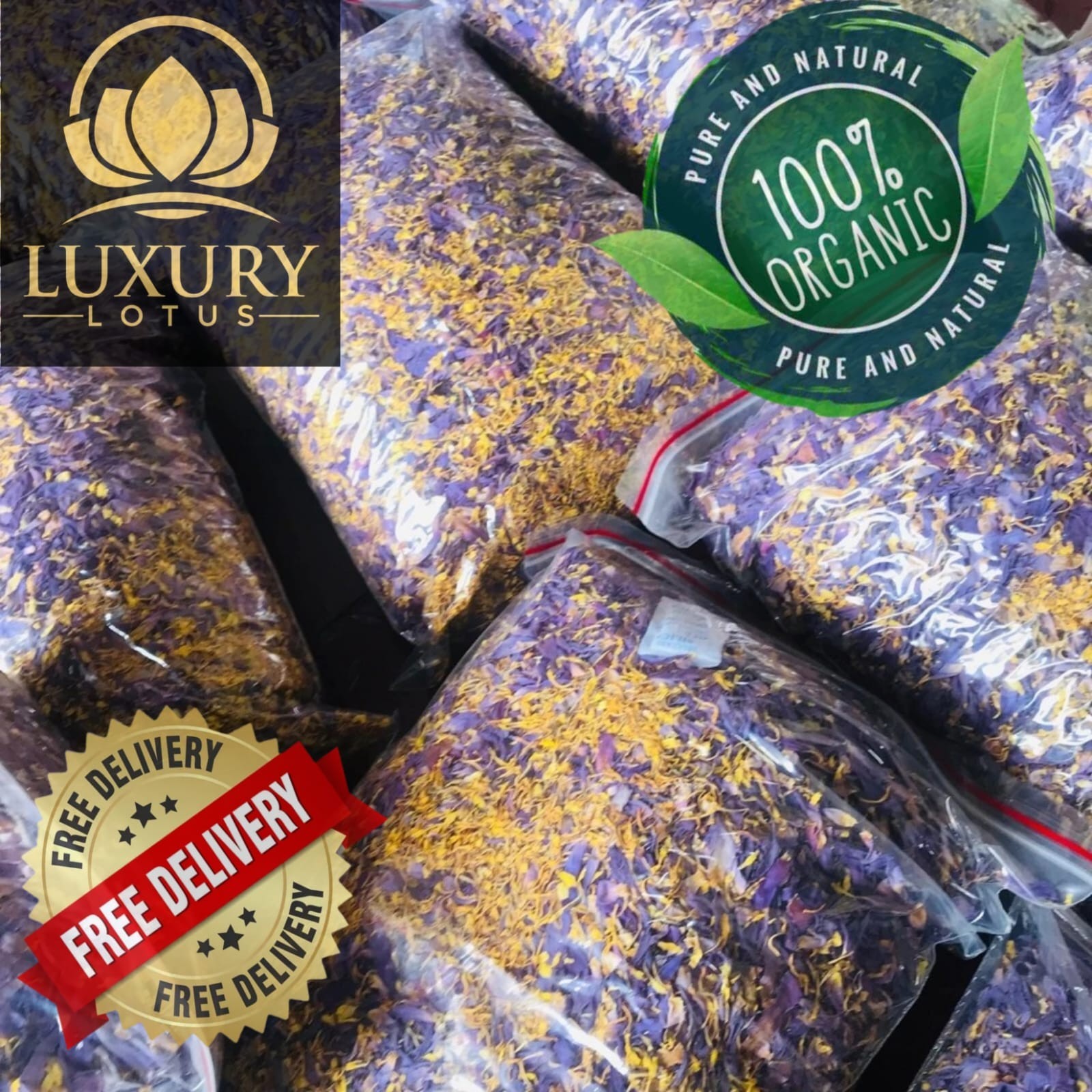 Blue Lotus |Nymphaea Caerulea| 100% Organic Herbal Hand Picked Pure Flowers Tea!