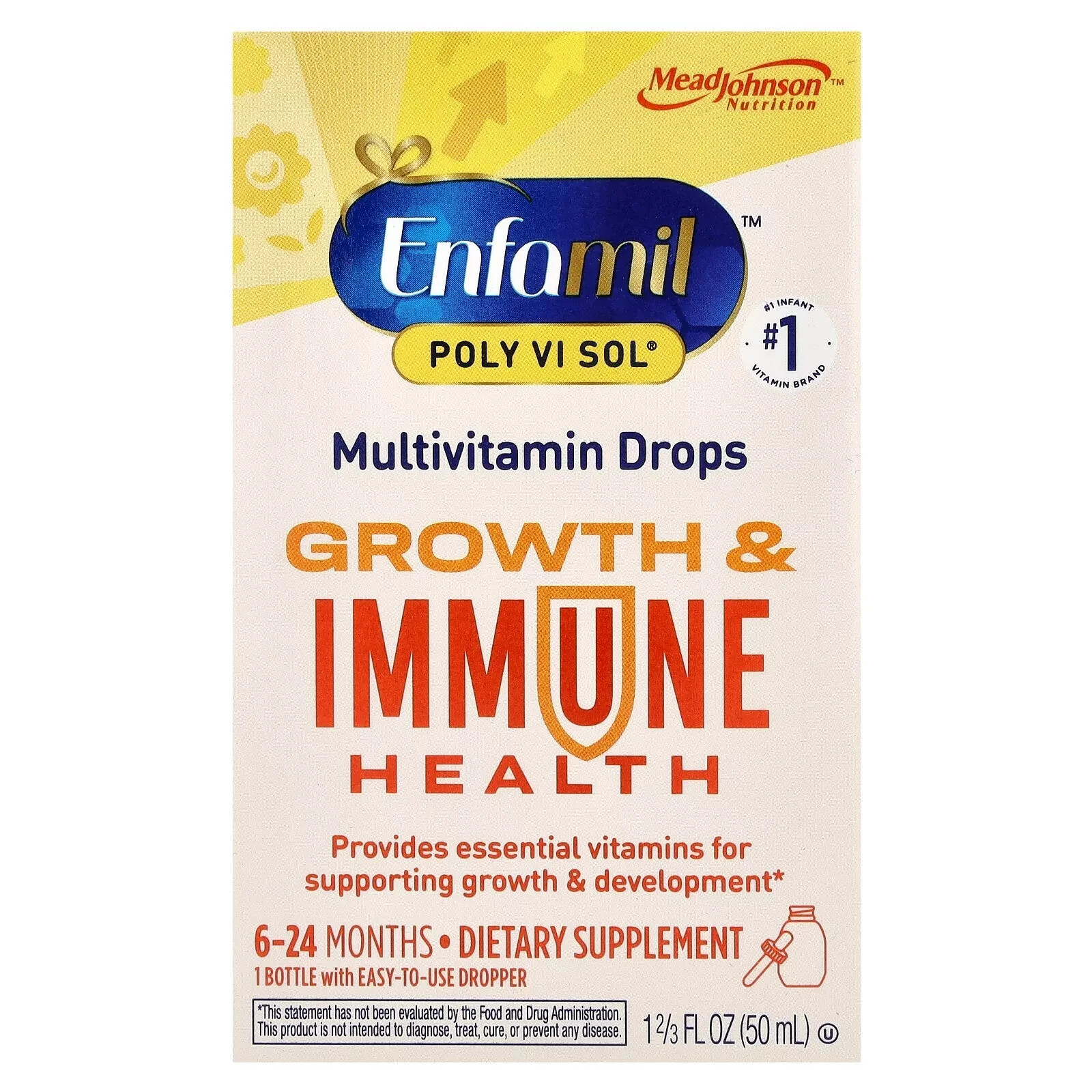 Poly Vi Sol®, Multivitamin Drops, Growth & Immune Health, 6-24 Months, 1 2/3 fl
