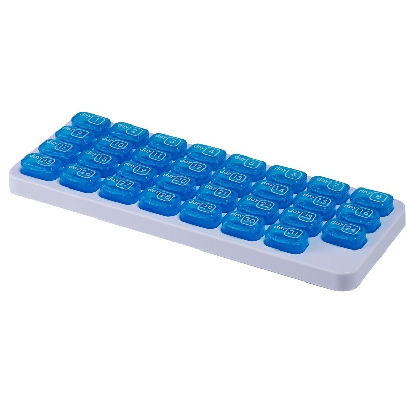 31 Day Monthly Pill Organizer Medication Holder Compartment Planner Box Storage