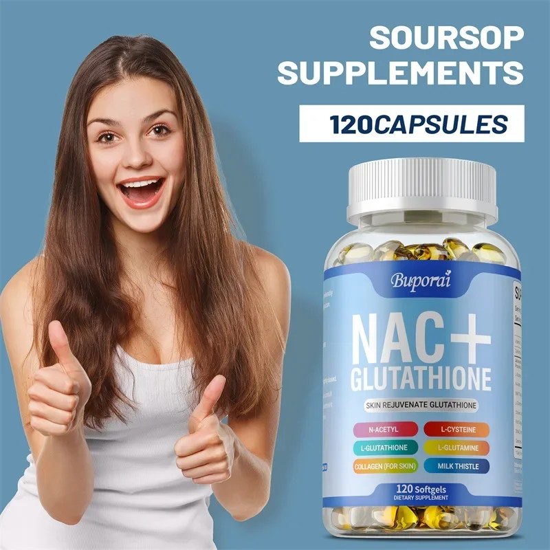 NAC + Glutathione 240pcs – Antioxidant,Dull Skin Tone,Skin Whitening Cell Growth