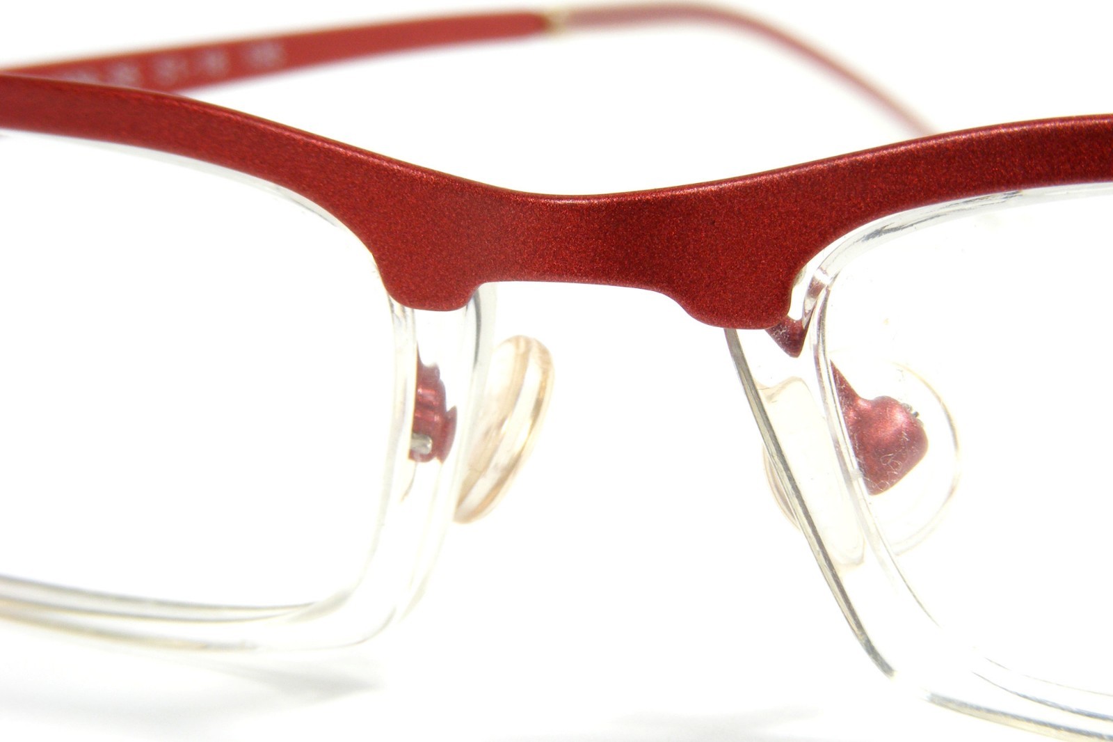 Unknown 1006-05 Red / Clear Full Rim Eyeglasses Glasses Frame 51-18-135 Italy