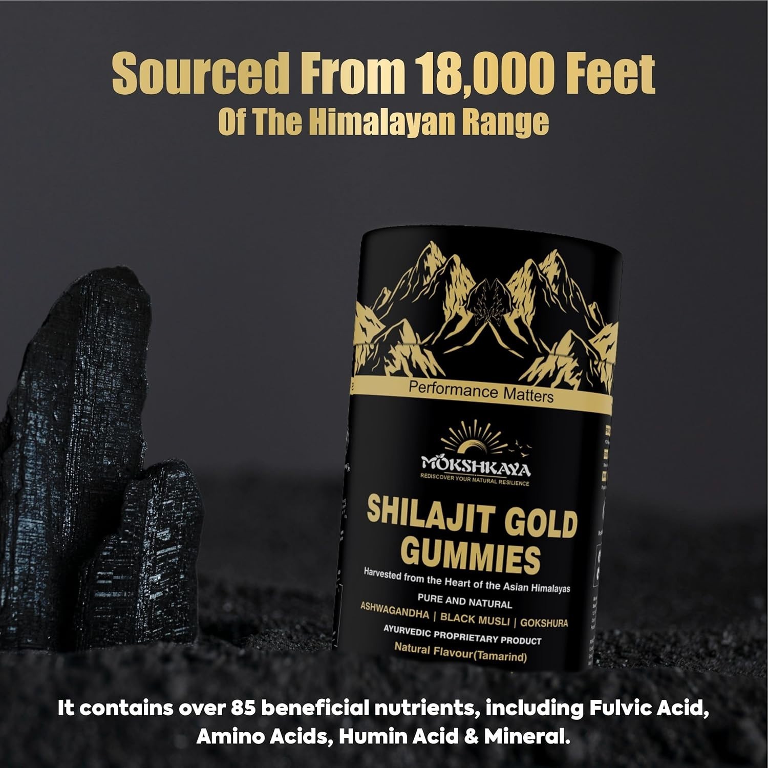 Premium Shilajit Gummies for Energy & Focus Himalayan Gold Grade 60 Pack
