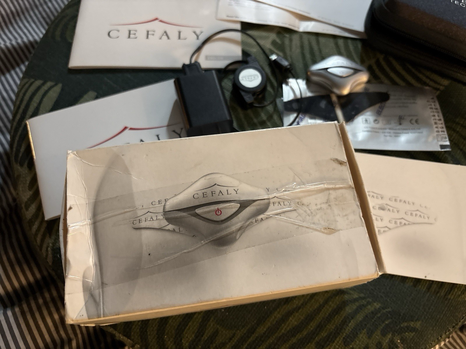 Cefaly Compact Migraine Treatment Device, Manual, Charger, Case And Box