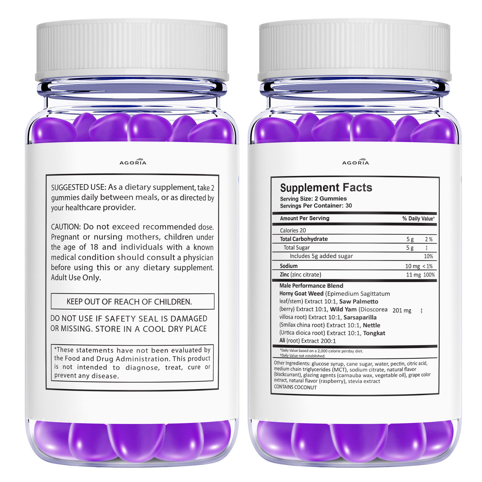 (2 Pack) Horse Gelatin Performance Gummies, Horse Gelatin Men’s Health Gummies