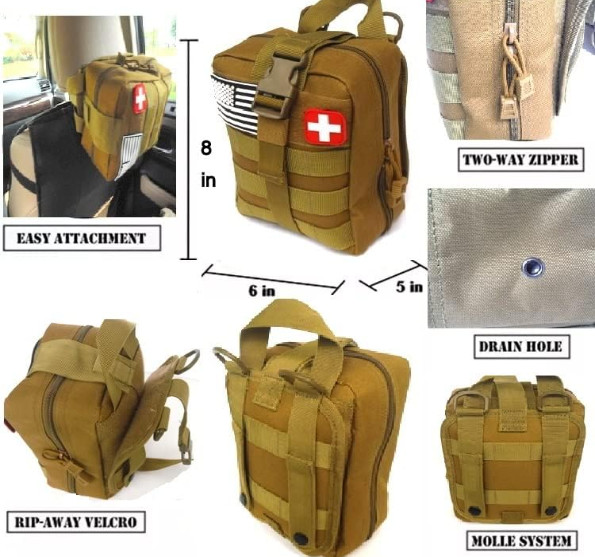 251PCS Emergency First Aid Kit Survival Medical Supplies Camping Hiking Travel