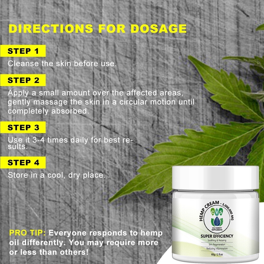 1 Bottle hemp cream 3000,000 Super Efficiency