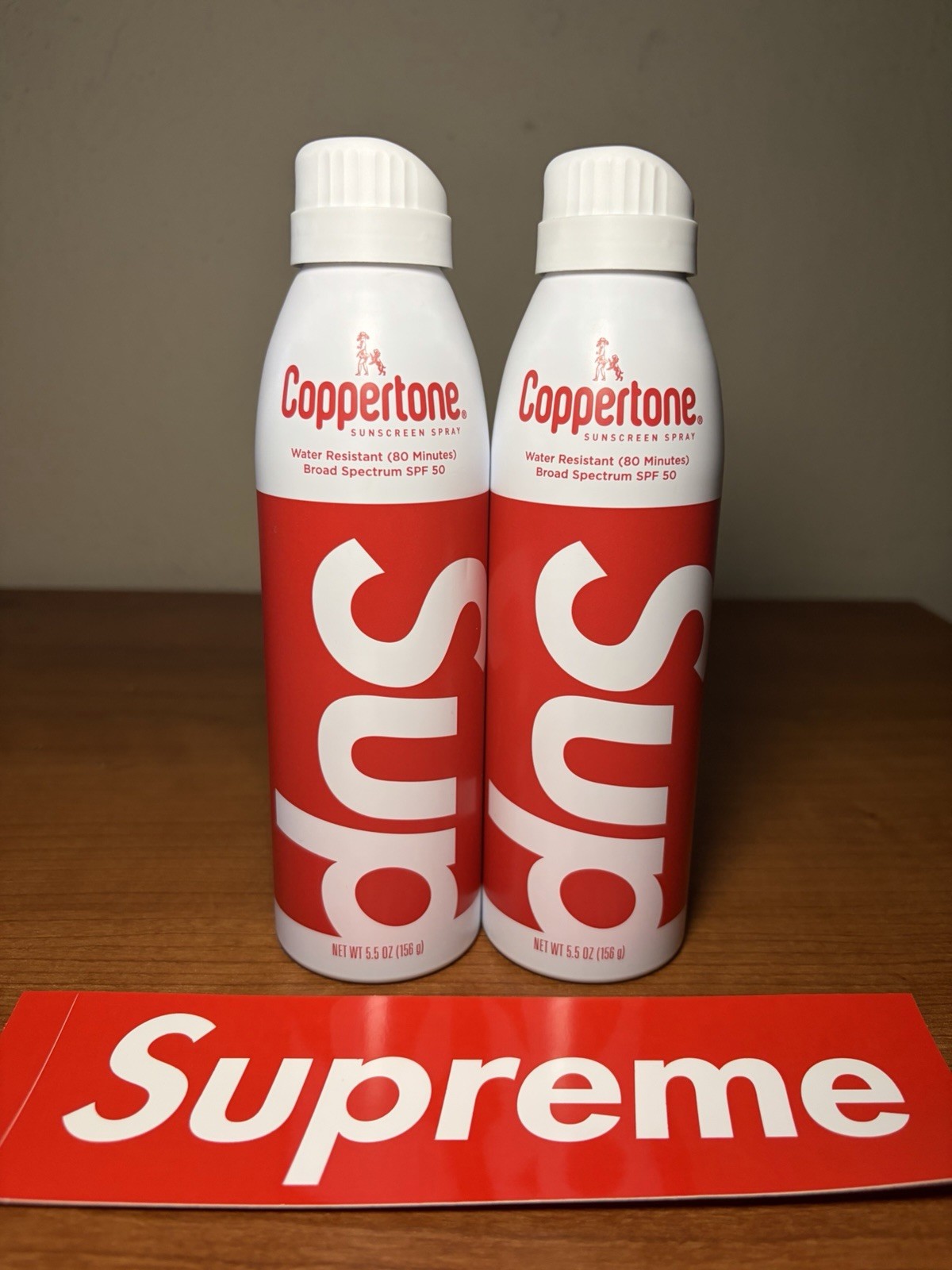Supreme Coppertone SPF 50 Water Resistant Sunscreen Spray 5.5 oz Authentic