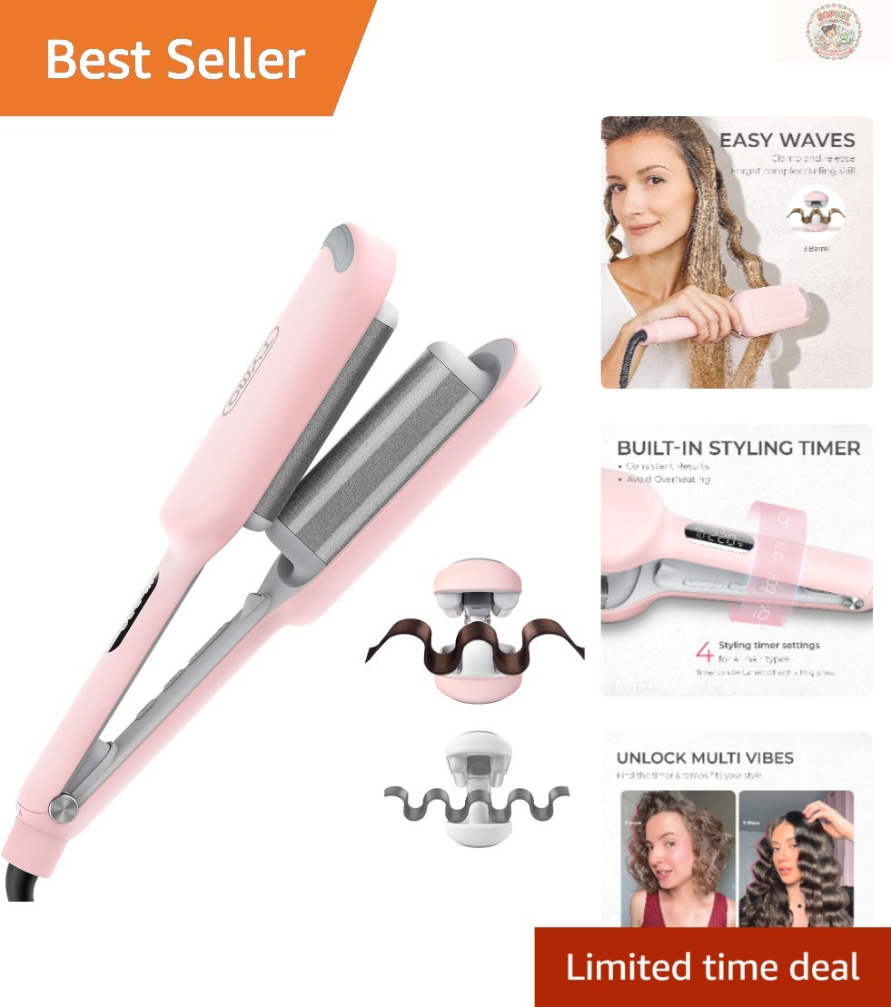 1.25 Inch Ionic Deep Waver Curling Wand – Create Gorgeous Waves Effortlessly