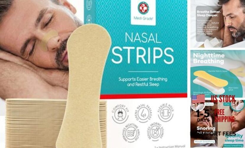 Nasal Strips Pack – – Single Use Nasal Dilator Strips, Opens 50 Skin Tone