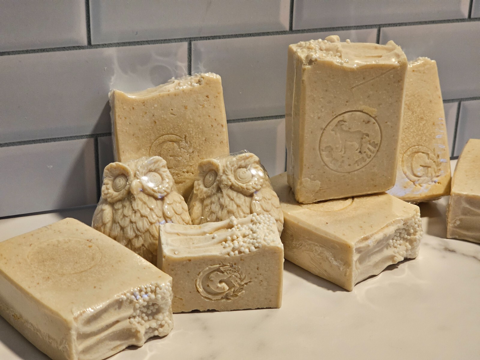 Oatmeal Milk Honey Soap Bars w/Tallow, Goats Milk, and Colloidal Oats