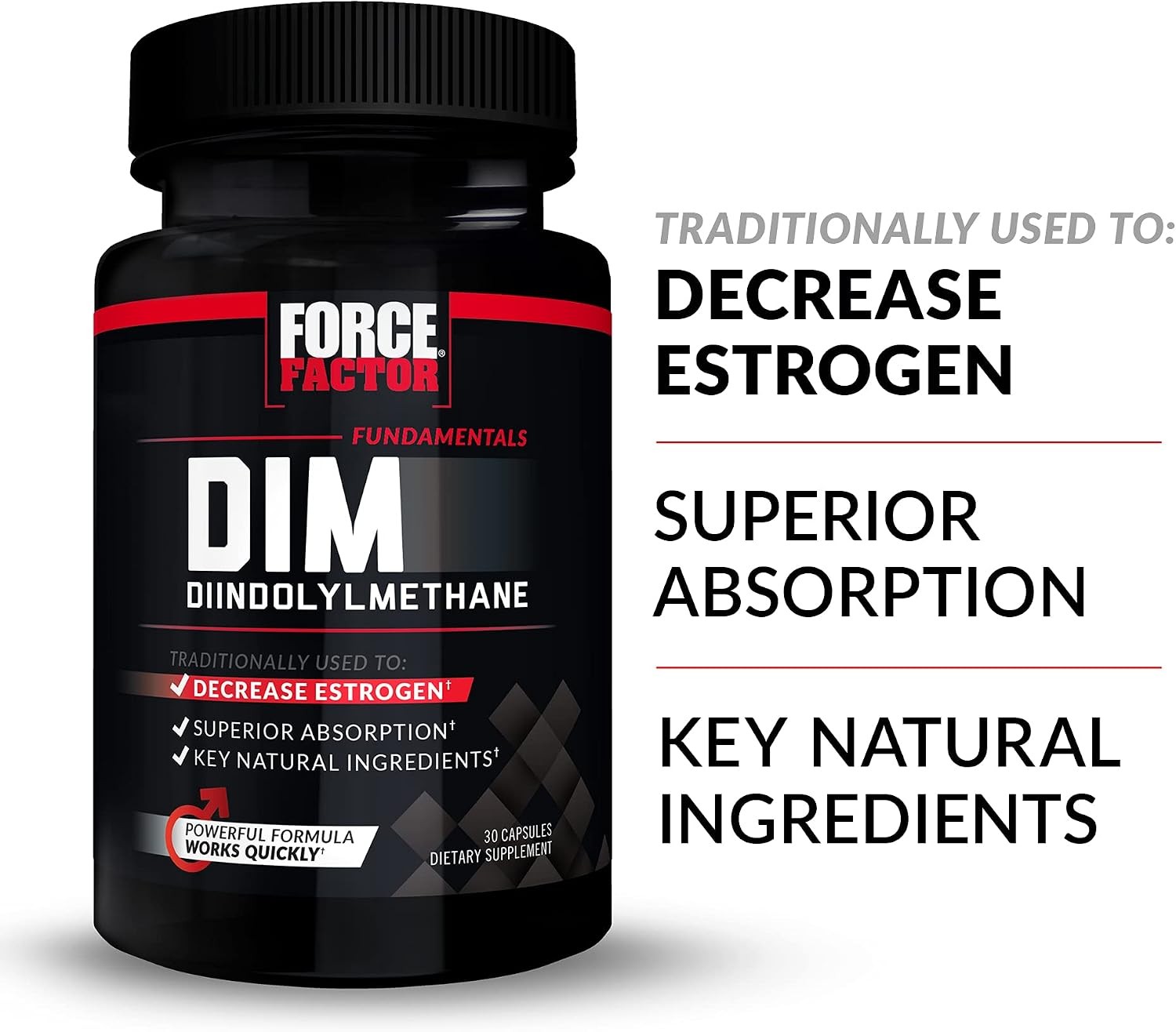 Force Factor DIM, 3-Pack, Pills to Decrease Estrogen in Men, Diindolylmethane Su