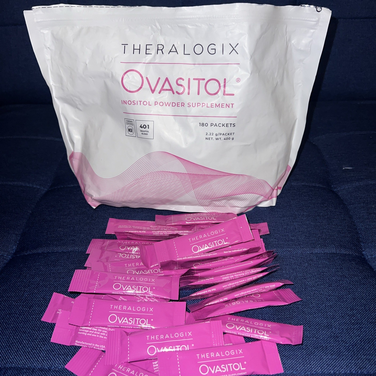 Theralogix Ovasitol Inositol Powder 140 Loose Packets Expires 12/2027 40:1